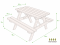 Mesa de pícnic de madera tratada Infantil	